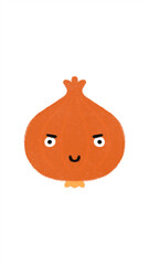 cute kiddy onion vegetable character with funny faces hand drawn style food recipe vegan cookbook picture book children's book food culture menu trending illustrations with white background