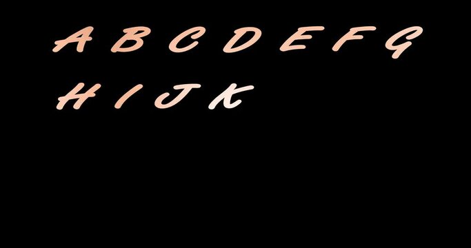 English alphabet.