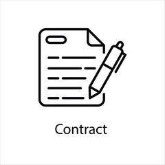 Contract Vector icon 