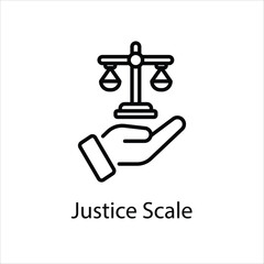 Justice Scale Vector icon