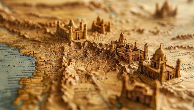 A detailed map of the Sumerian Empire showing major cities like Ur and Uruk, trade routes, and geographical features like the Tigris and Euphrates rivers