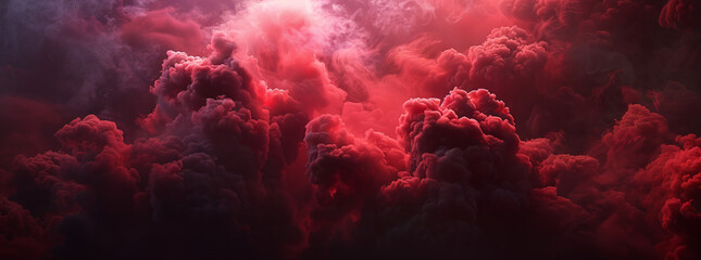 red smoke cloud on black background, banner design, dark background, cinematic lighting,...