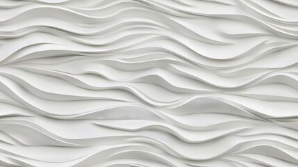 a white seamless pattern waves decorative panel, where delicate shadows dance across its surface, creating a tranquil ambiance in any space. SEAMLESS PATTERN