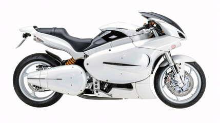 modern, futuristic motorbike, for personal transport , isolated on a clear white background