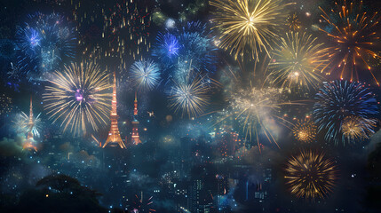 夜空に打ち上がる花火