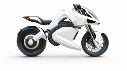 Obraz premium modern, futuristic motorbike, for personal transport , isolated on a clear white background