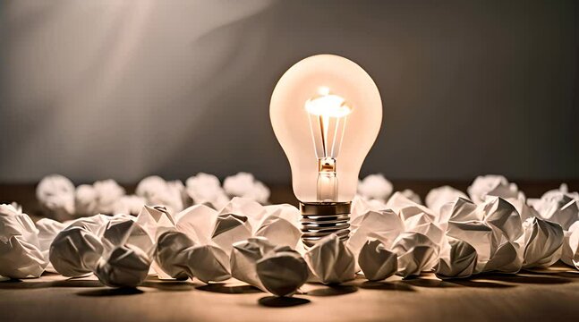 Papierkugeln als Symbol f&uuml;r Ideen
