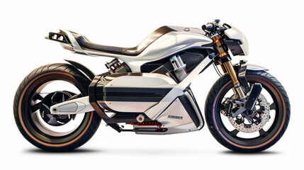 Obraz premium modern, futuristic motorbike, for personal transport , isolated on a clear white background