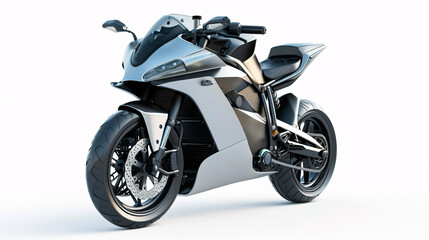  modern, futuristic motorbike, for personal transport , isolated on a clear white background