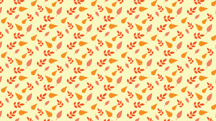 Seamless pattern with autumn leaves. Vector illustration.
