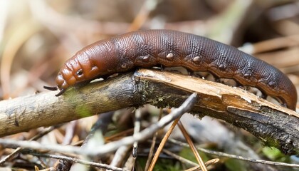 slug caterpillar in nature