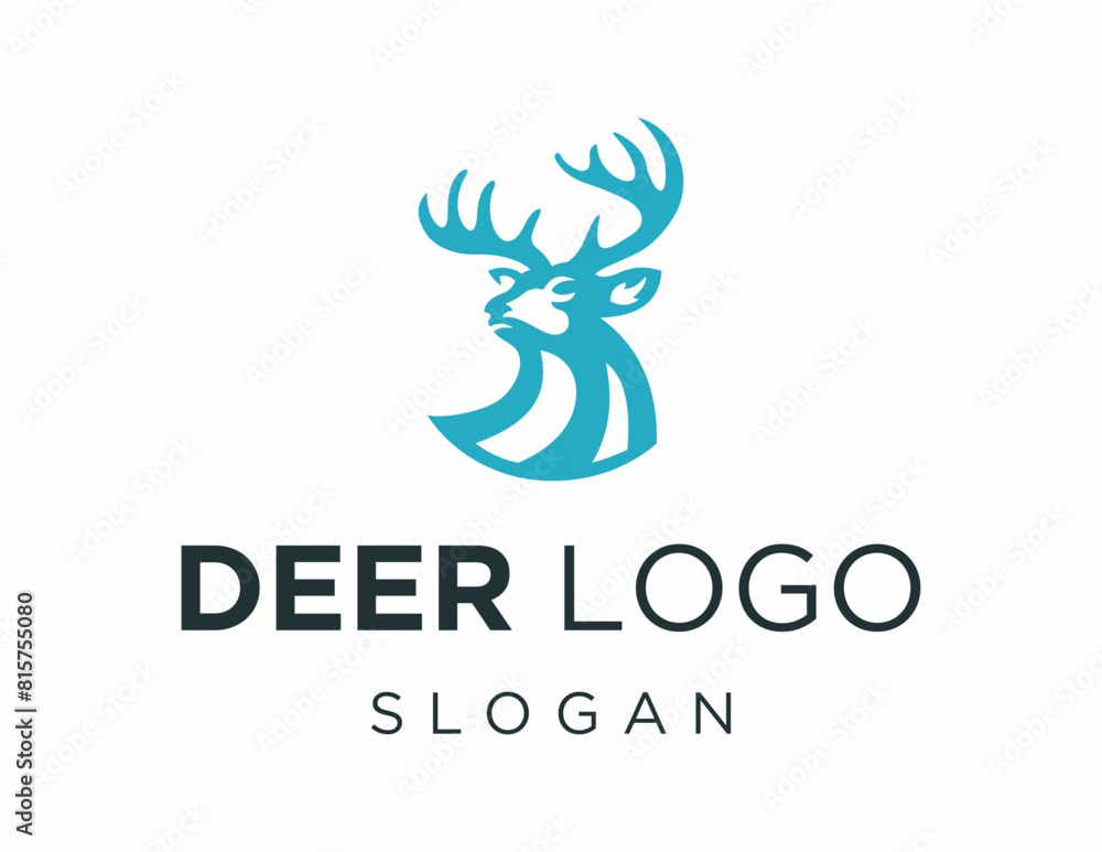 Poster the logo design is about deer and was created using the corel draw 2018 application with a white bac