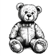 Teddy bear engraving.