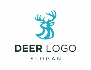 Fototapeta premium The logo design is about Deer and was created using the Corel Draw 2018 application with a white background.