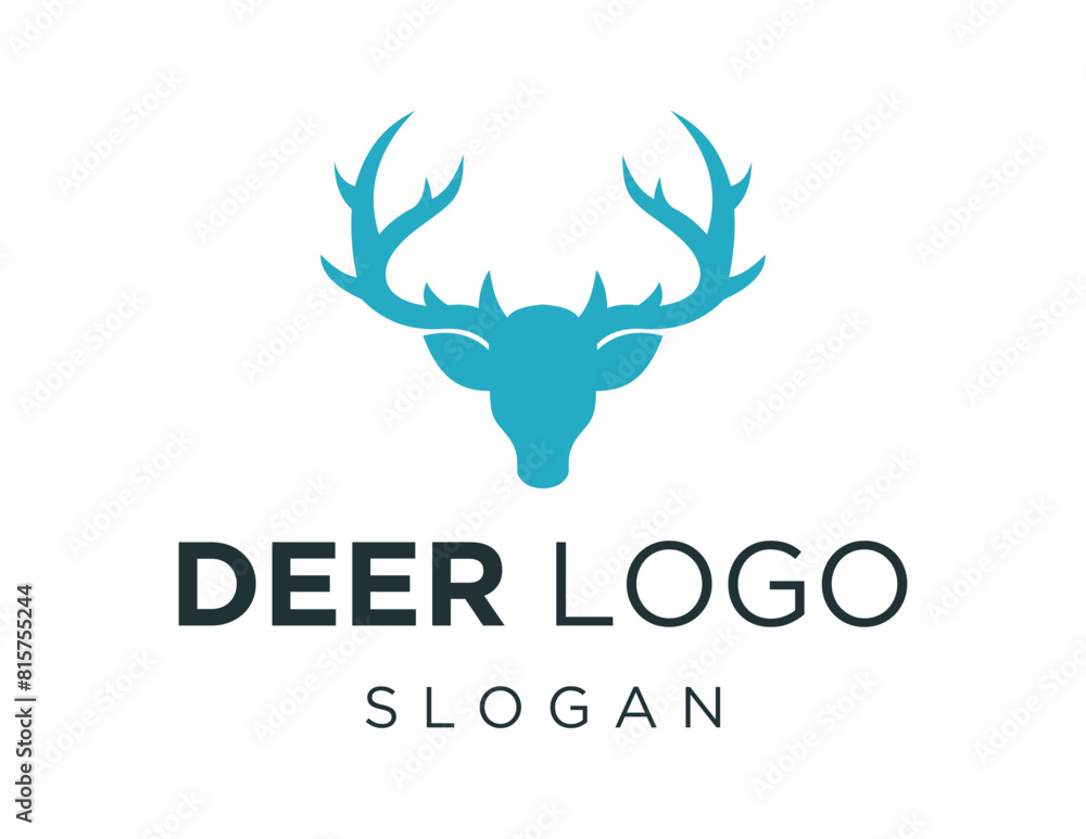 Poster the logo design is about deer and was created using the corel draw 2018 application with a white bac