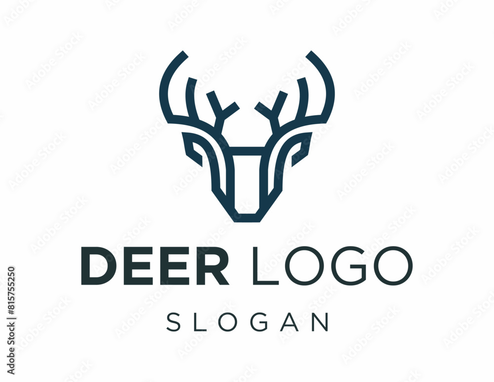 Poster the logo design is about deer and was created using the corel draw 2018 application with a white bac