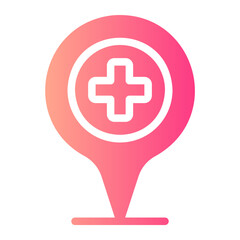 Obraz premium location gradient icon