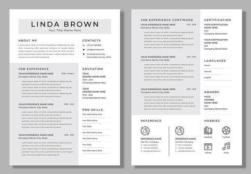 Clean And Professional Resume Layout