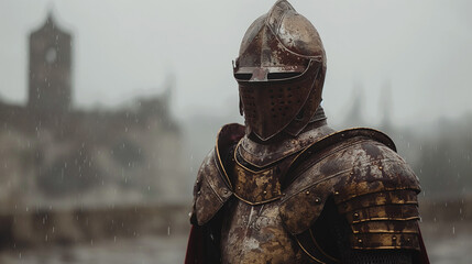 中世の騎士の鎧