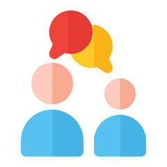 Talk Icon in Flat Style