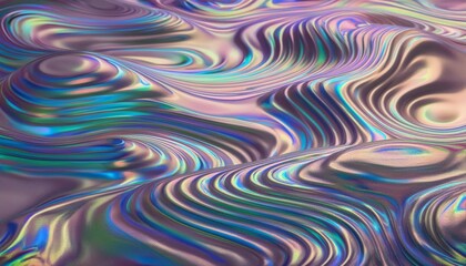abstract iridescent background with waves