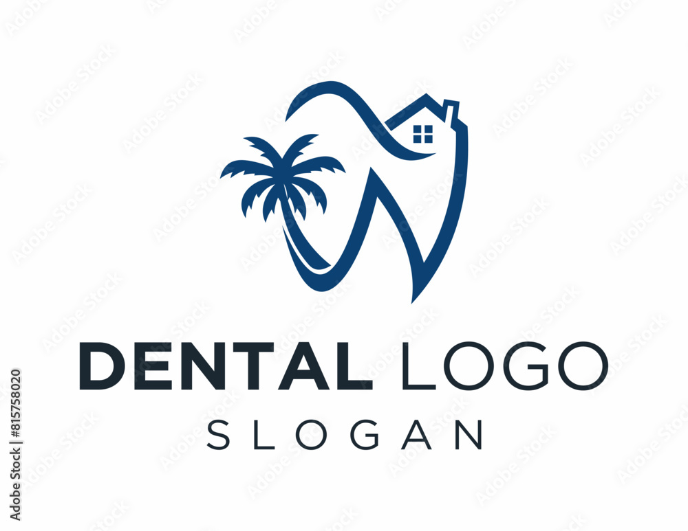 Poster the logo design is about dental and was created using the corel draw 2018 application with a white b