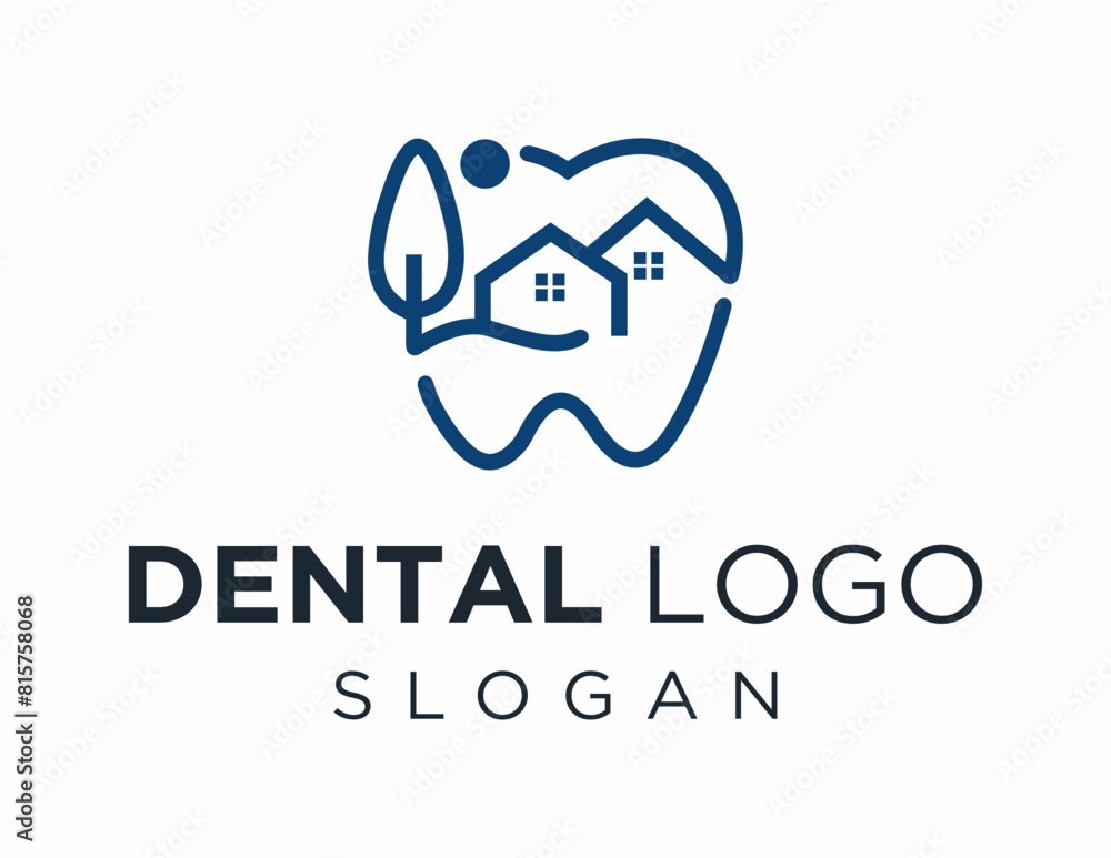 Poster the logo design is about dental and was created using the corel draw 2018 application with a white b