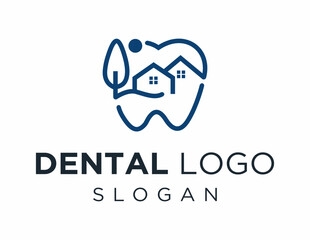 The logo design is about Dental and was created using the Corel Draw 2018 application with a white background.