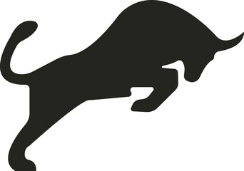 Powerful and majestic, the strong bull charges forward with unyielding determination, its muscles rippling with raw strength, embodying resilience and dominance.