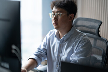 businessman in open office