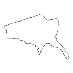 Tete Province map, administrative division of Mozambique. Vector illustration.