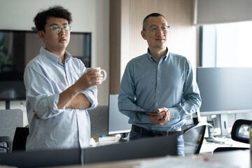 businessman in open office