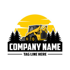 Skid steer loader company  logo vector image