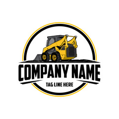 Skid steer loader company  logo vector image