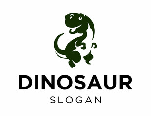 The logo design is about Dinosaur and was created using the Corel Draw 2018 application with a white background.