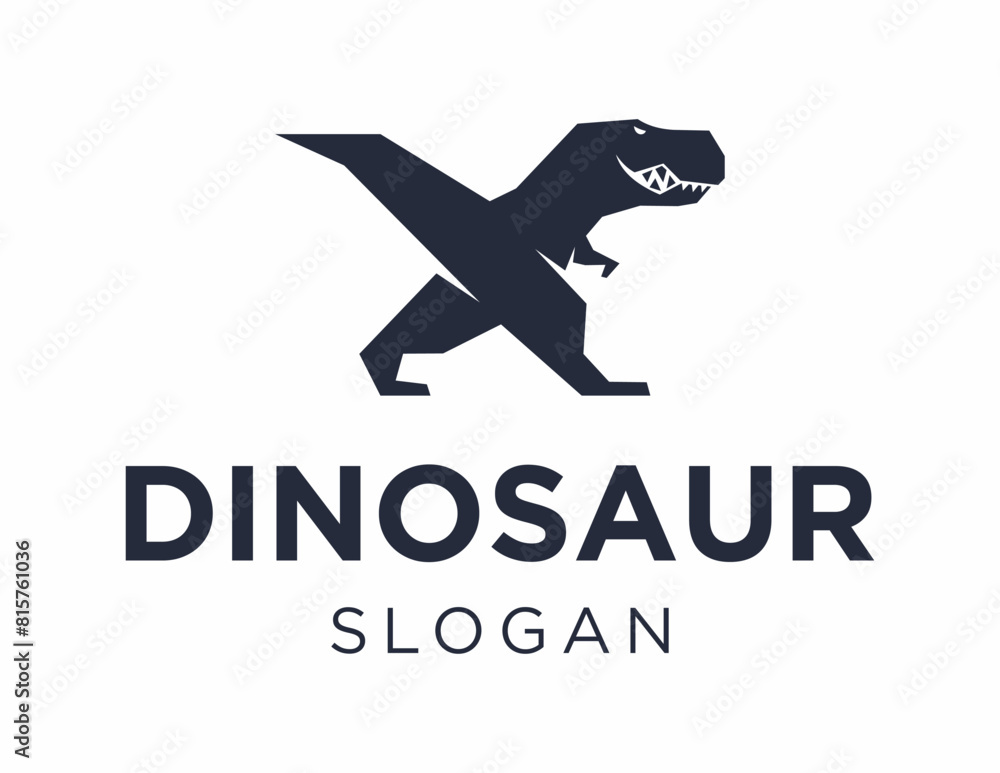 Poster the logo design is about dinosaur and was created using the corel draw 2018 application with a white