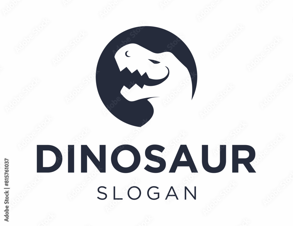 Poster the logo design is about dinosaur and was created using the corel draw 2018 application with a white