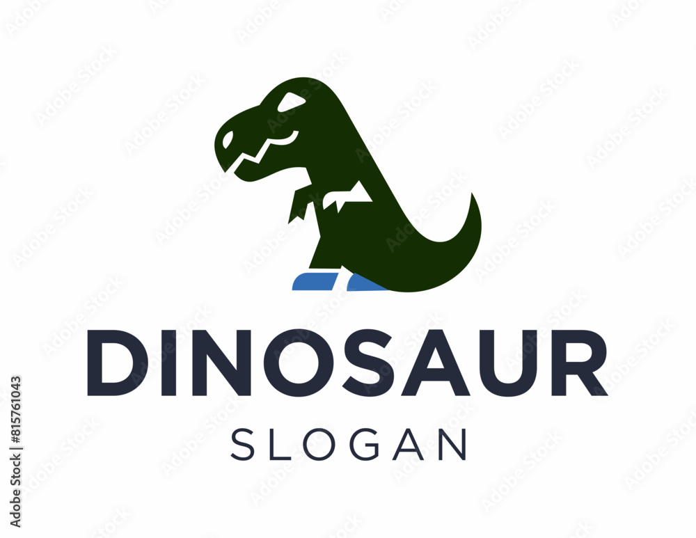 Poster the logo design is about dinosaur and was created using the corel draw 2018 application with a white