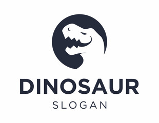 The logo design is about Dinosaur and was created using the Corel Draw 2018 application with a white background.
