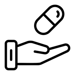 medicine line icon