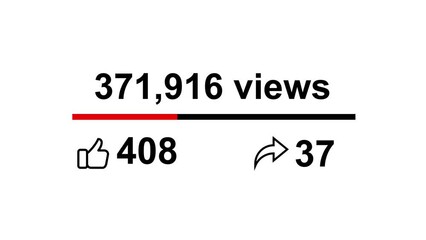 Views increasing white background