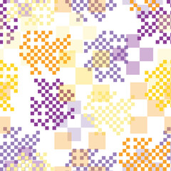 Texture in camouflage style. Abstract grunge square geometric shapes.