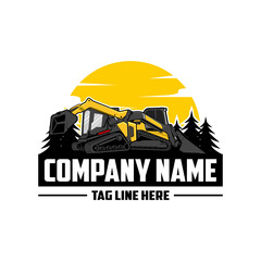 Skid steer loader company  logo vector image