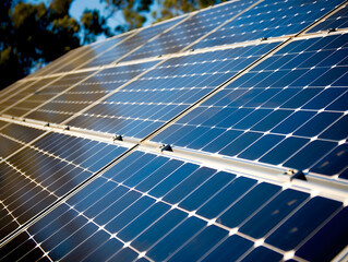 Instalación de placas solares al aire libre energia renovable y limpio