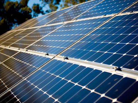 Instalaci&oacute;n de placas solares al aire libre energia renovable y limpio