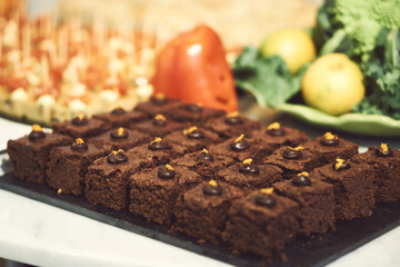 chocolate cake on a plate