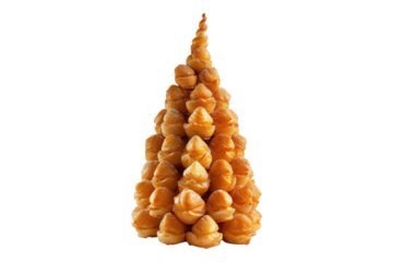 Croquembouche isolated on transparent background