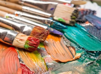 Fototapeta premium Brushes and brushstrokes 