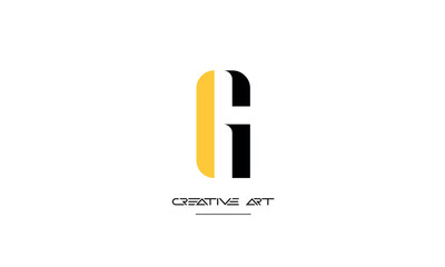 GI, IG, G, I abstract letters logo monogram