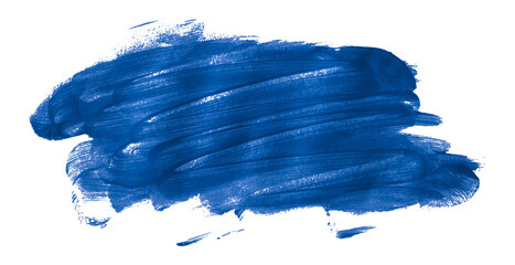 Shiny blue brush watercolor painting isolated on transparent background. watercolor png